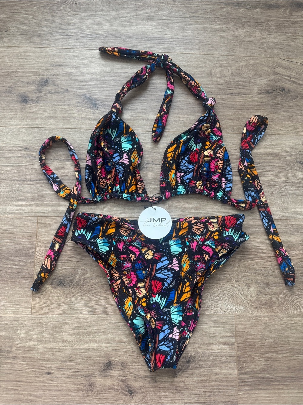 JMP Butterfly Print Tie Bikini – Multicolor